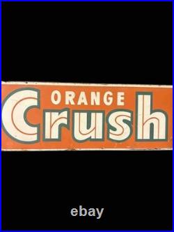 RARE Vintage Orange Crush Soda Pop 32 Door Push Pull Bar Porcelain Metal Sign