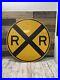 REAL_Vintage_Railroad_Crossing_36_Round_Yellow_Metal_Train_Sign_large_01_jl