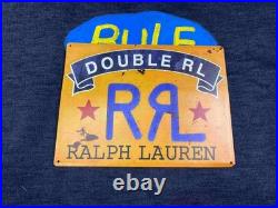 Ralph Lauren Vintage Western Ranch Tin Metal Sign Wall Decor Sign Banner Metal