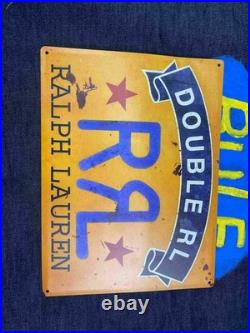 Ralph Lauren Vintage Western Ranch Tin Metal Sign Wall Decor Sign Banner Metal