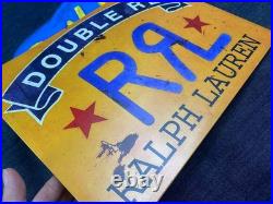 Ralph Lauren Vintage Western Ranch Tin Metal Sign Wall Decor Sign Banner Metal