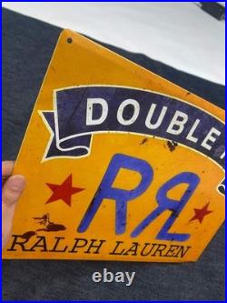 Ralph Lauren Vintage Western Ranch Tin Metal Sign Wall Decor Sign Banner Metal