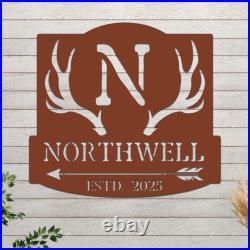 Ranch Sign With Antlers