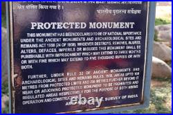 Rare 1904 Porcelain Sign, India's Protected Monuments Warning Notice, Genuine Sgn Rare 1904 Porcelain Sign, India's Protected Monuments Warning Notice, Genuine Sgn