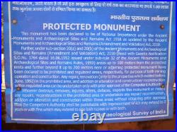 Rare 1904 Porcelain Sign, India's Protected Monuments Warning Notice, Genuine Sgn Rare 1904 Porcelain Sign, India's Protected Monuments Warning Notice, Genuine Sgn