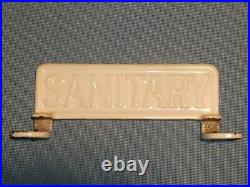 Rare Old Vintage Antique Sanitary Medical Hospital Metal Sign Surgical Devices