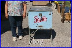 Rare Original Vintage 1956 Pepsi Cola Soda Pop Cooler Metal Vending Machine Sign
