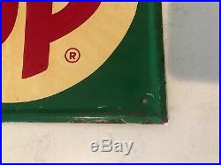 Rare Vintage 1950s Bubble Up Soda Pop Gas Station 28 Embossed Metal Sign