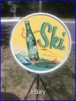 Rare Vintage 1959 Ski Soda Pop Gas Station 18 Metal SignNice