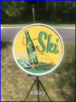 Rare Vintage 1959 Ski Soda Pop Gas Station 18 Metal SignNice