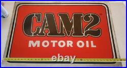 Rare Vintage Cam 2 Motor Oil Metal Display Advertising Store Garage Sign Rare Vintage Cam 2 Motor Oil Metal Display Advertising Store Garage Sign