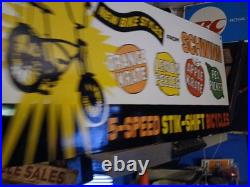 Rare Vintage Large Schwinn Bicycle Advertising Heavy Porcelain Metal Sign