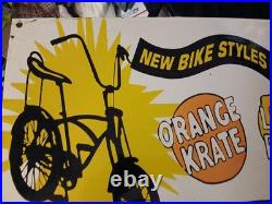 Rare Vintage Large Schwinn Bicycle Advertising Heavy Porcelain Metal Sign
