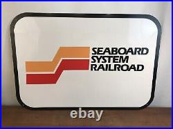 Rare Vintage NOS Seaboard System Railroad Metal Sign 20 X 29