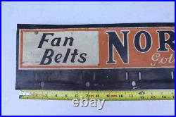 Rare Vintage Norwalk Gold Standard Tires Car Store Fan Belts Radiator Metal Sign
