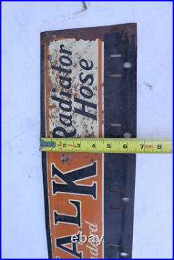 Rare Vintage Norwalk Gold Standard Tires Car Store Fan Belts Radiator Metal Sign