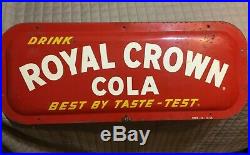 Rare Vintage Original RC Royal Crown Cola Painted Metal Country Store Sign
