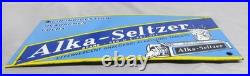 Rare Vintage Porcelain Metal Alka Seltzer Advertising Sign EXC