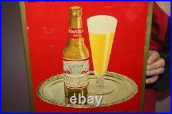 Rare Vintage c. 1940 Budweiser Beer 23 Metal Perpetual Calendar Sign COMPLETE