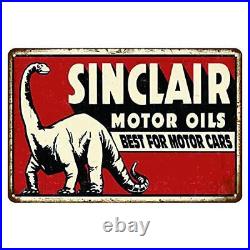 Reproduced Vintage Tin Sign Pack, Gas Oil Advert Antique Metal Signs for Gara