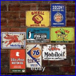 Reproduced Vintage Tin Signs, Gas Oil Retro Advert Metal Sign for Garage Man Reproduced Vintage Tin Signs, Gas Oil Retro Advert Metal Sign for Garage Man