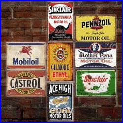 Reproduced Vintage Tin Signs, Gas Oil Retro Advert Metal Sign for Garage Man Reproduced Vintage Tin Signs, Gas Oil Retro Advert Metal Sign for Garage Man