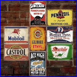 Reproduced Vintage Tin Signs, Gas Oil Retro Advert Metal Sign for Garage Man Reproduced Vintage Tin Signs, Gas Oil Retro Advert Metal Sign for Garage Man