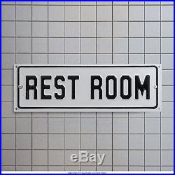 Restroom Embossed Look Bathroom Metal Sign Vintage Style 18 X 6 Heavy Duty Retro