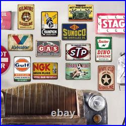 Retro Garage Tin Signs 12 Vintage Metal Wall Decor Men Cave Wall Decorations LOT