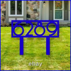 Retro Metal Address Yard Sign Retro Metal Address Yard Sign