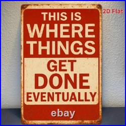 Retro Metal Sign Aluminum Plaque 8x12 Inch Vintage Style Kitchen Decor