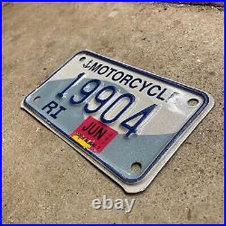 Rhode Island 1998 motorcycle license plate wave 2013 sticker