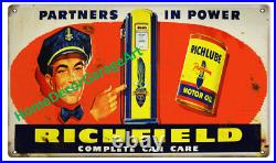 Richfield Motor Oil & Gasoline Metal Sign, Aged Vintage Style Garage Art HDGA Richfield Motor Oil & Gasoline Metal Sign, Aged Vintage Style Garage Art HDGA