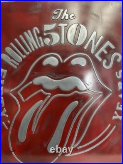 Rolling Stones Metal Sign Hand Cast Aluminum Relief Wall Art 20x24 Vintage