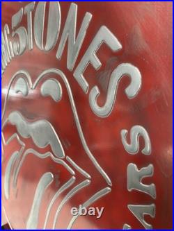 Rolling Stones Metal Sign Hand Cast Aluminum Relief Wall Art 20x24 Vintage