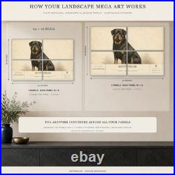Rottweiler Dog Breed Wall Art Aluminum Sign