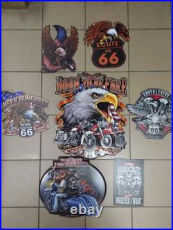 Route US 66 Tin Wall decor Metal plate Tin Vintage style Sign Poster Lot 7 pcs