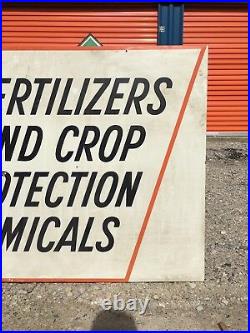 Royster Metal Farm Sign Vintage Country Feed Fertilizer Crops Large