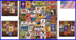Rustic 8x12 Vintage Tin Signs 35 Pieces For Bar, Garage, & Patio Decor