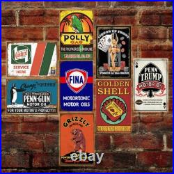 Rustic 8x12 Vintage Tin Signs 35 Pieces For Bar, Garage, & Patio Decor