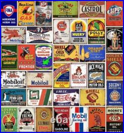 Rustic 8x12 Vintage Tin Signs 35 Pieces For Bar, Garage, & Patio Decor