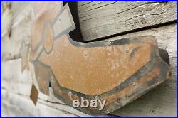 Rustic Metal Boot Wall Art Sign (Handcrafted)