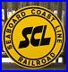 SCL_SEABOARD_COAST_LINE_RAILROAD_Vintage_Round_Metal_Logo_Sign_30_RR_issued_01_lge