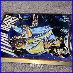 STAR WARS MOVIE POSTER A NEW HOPE METAL/TIN SIGN 15x24! RARE! SEE