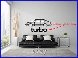 Saab 900 Hatchback Silhouette Steel Wall Decor Decoration Turbo Aero Viggen 99