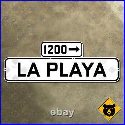 San Francisco California 1200 La Playa Street blade road sign 1946 33x11