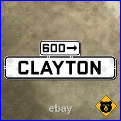 San Francisco California 600 Clayton Street blade road sign 1946 33x11