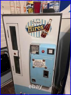 Scarce Vintage 1950s Drink Hires Root Beer Metal Soda Machine Sign