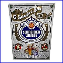 Schneider Weisse Beer Brewery Advertising Vintage Metal Sign 16x22 Bar Signs