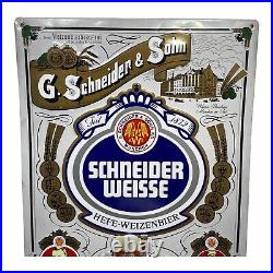 Schneider Weisse Beer Brewery Advertising Vintage Metal Sign 16x22 Bar Signs